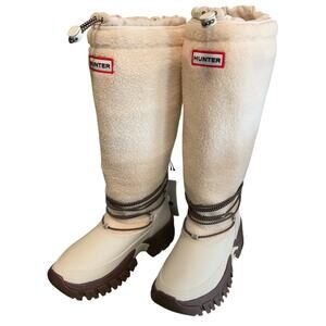 Hunter Wanderer Fleece Waterproof Tall Boot - size 6 - R1
